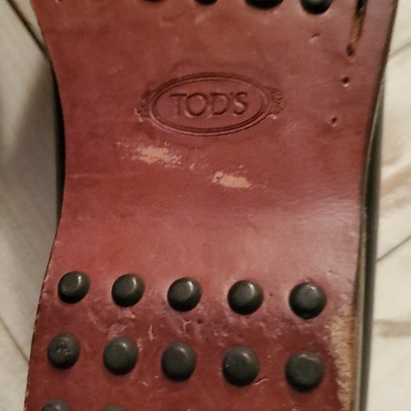 Tod"s S. 6 Black Leather Flat Driving Shoe Loafer - Picture 8 of 11